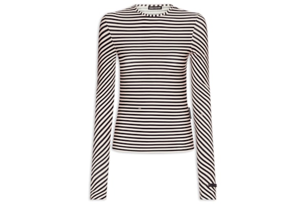 Blusa Feminina Manga Longa Estampada - Azul