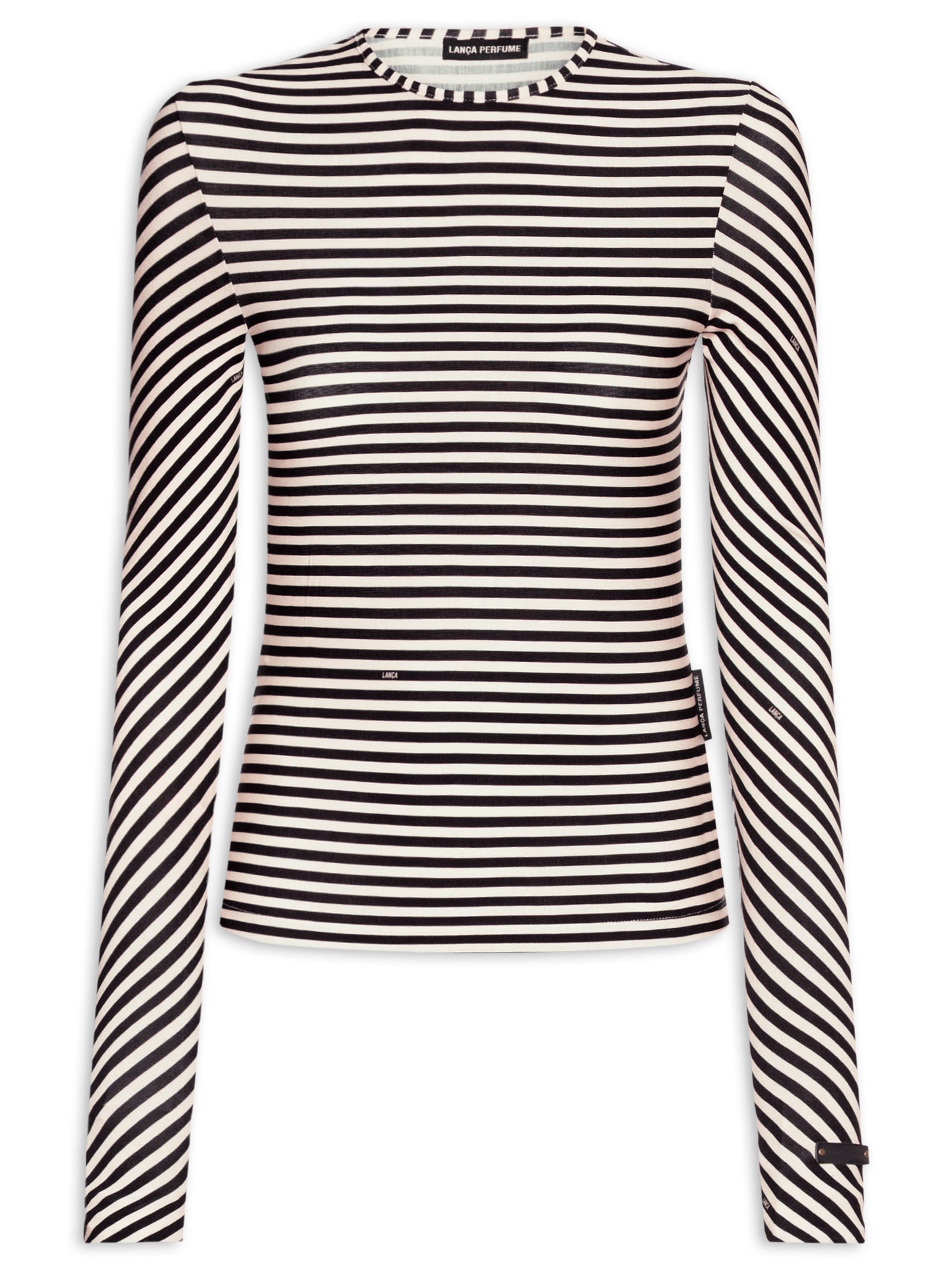Blusa Feminina Manga Longa Estampada Azul Lança Perfume