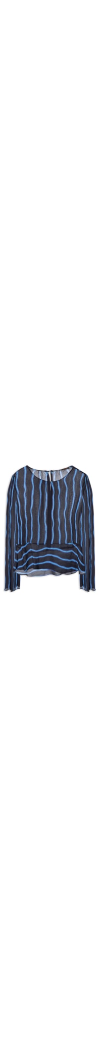 Blusa Feminina Manga Longa Estampada - Preto