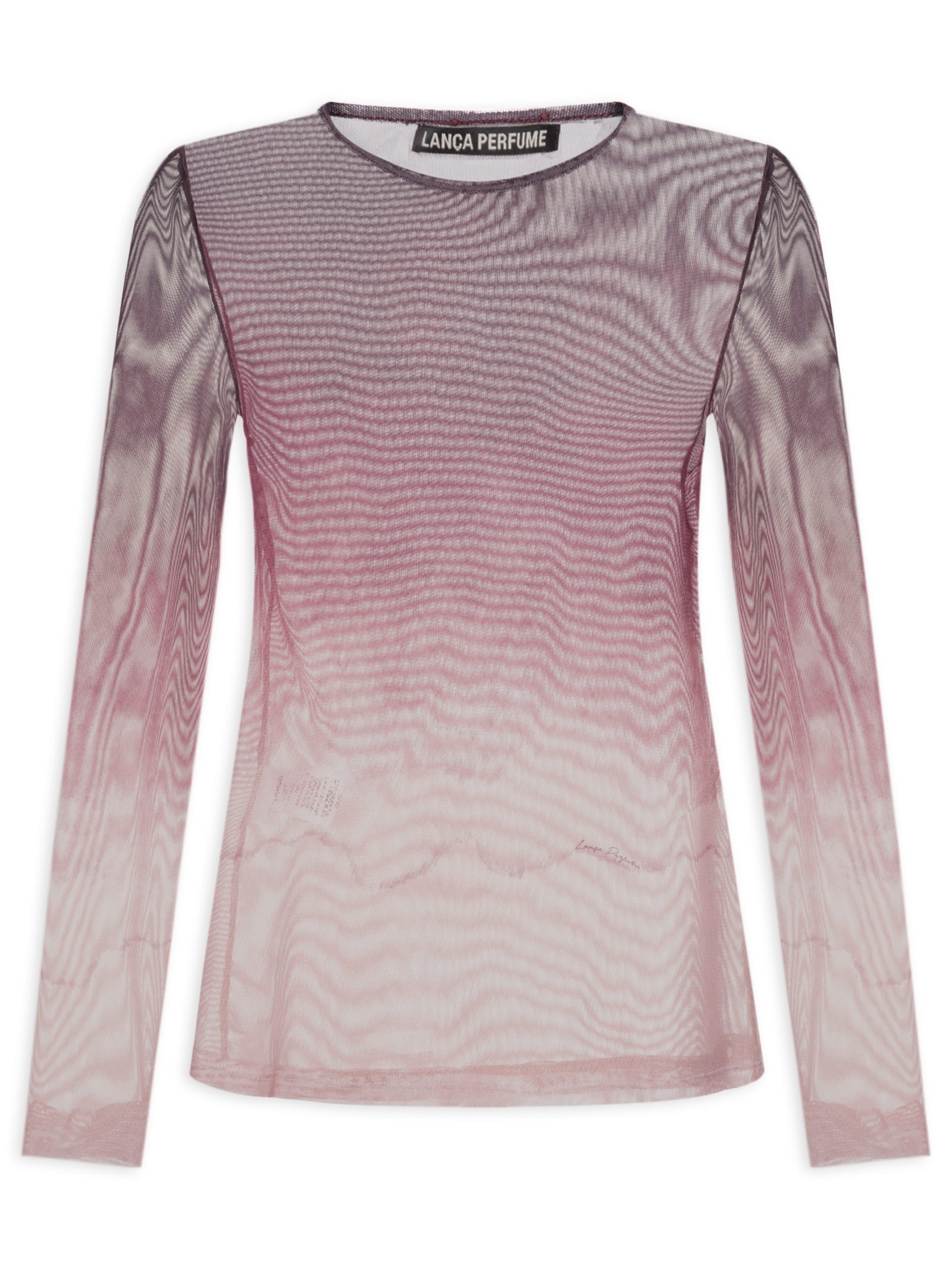 Blusa Feminina Manga Longa Estampada Rosa Lança Perfume