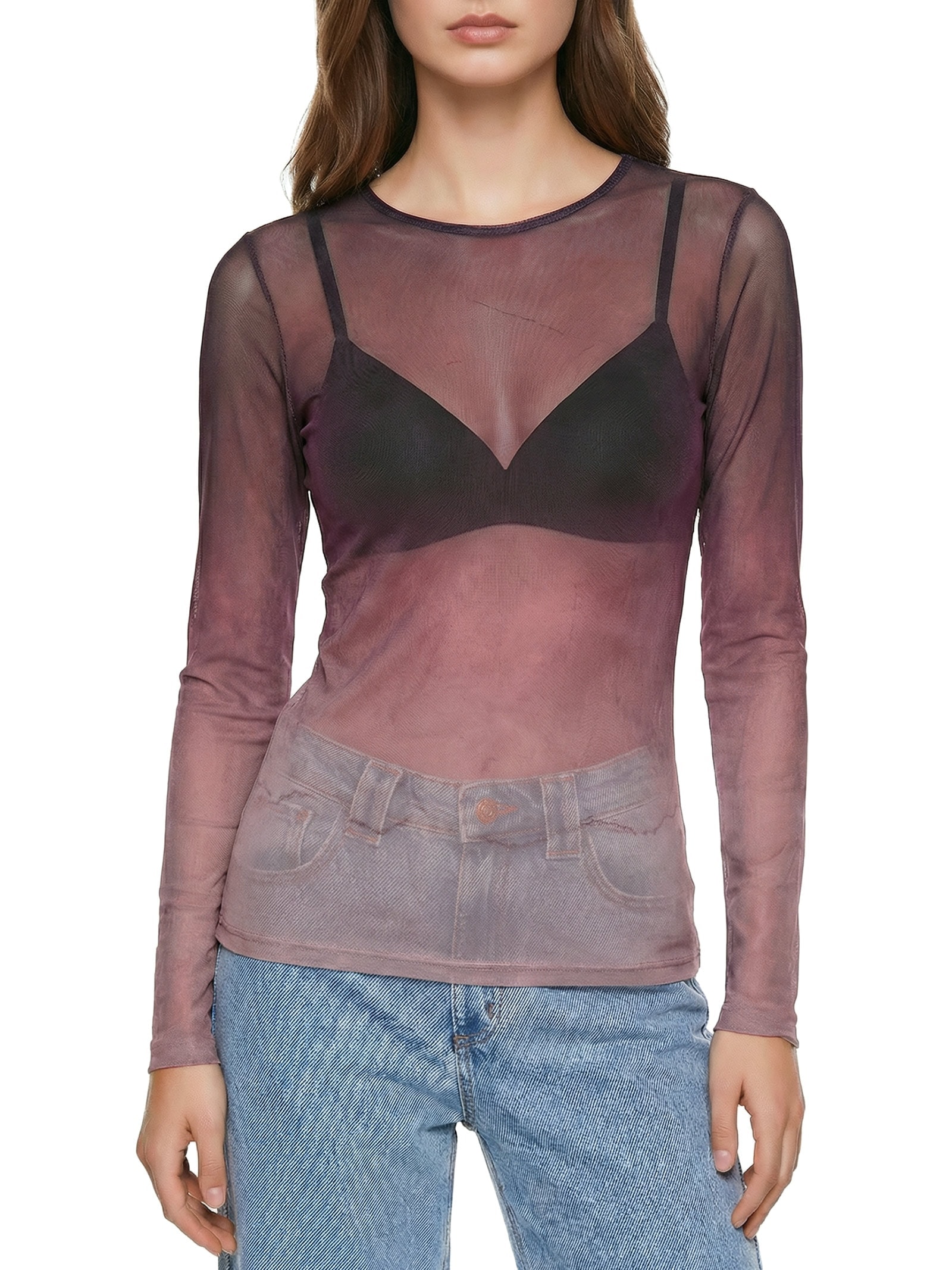 Blusa Feminina Manga Longa Estampada Rosa Lança Perfume