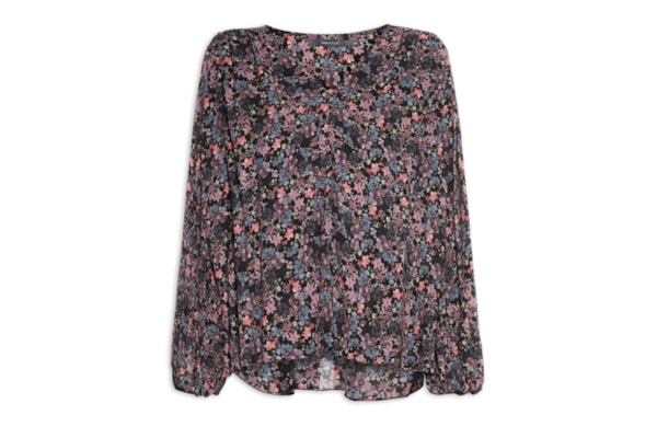 Blusa Feminina Manga Longa GGT Estampa Liza - Preto