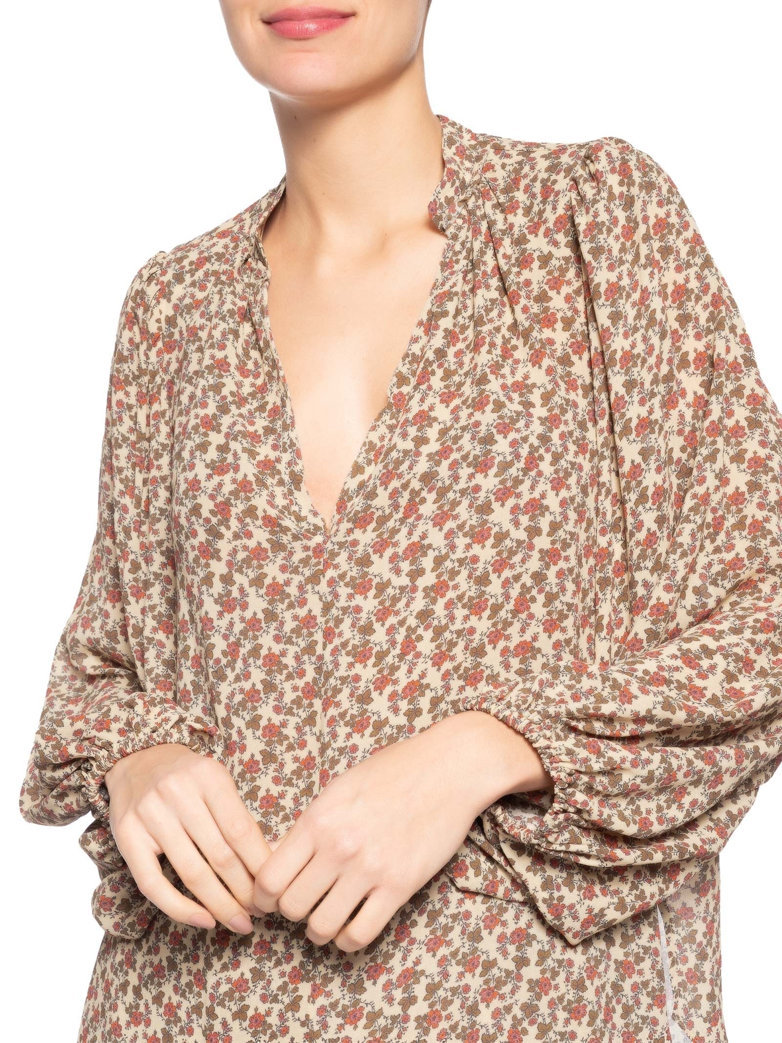 Blusa Feminina Manga Longa GGT Estampa Ticy – Bege Maria Filó