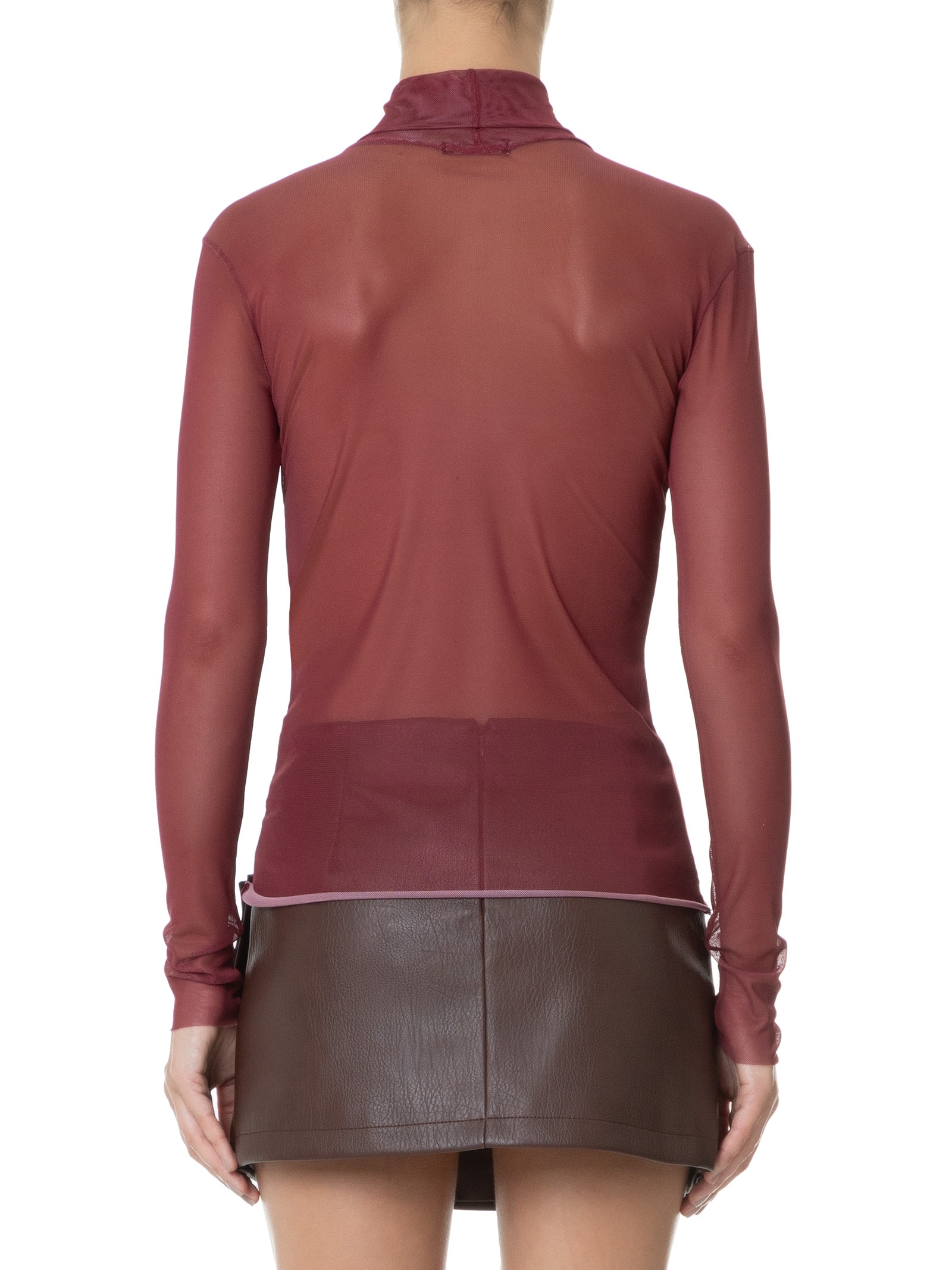 Blusa Feminina Manga Longa Gola Alta Tule Preto  Animale Jeans