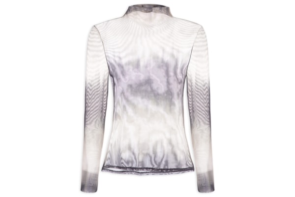 Blusa Feminina Manga Longa Gola Alta - Verde