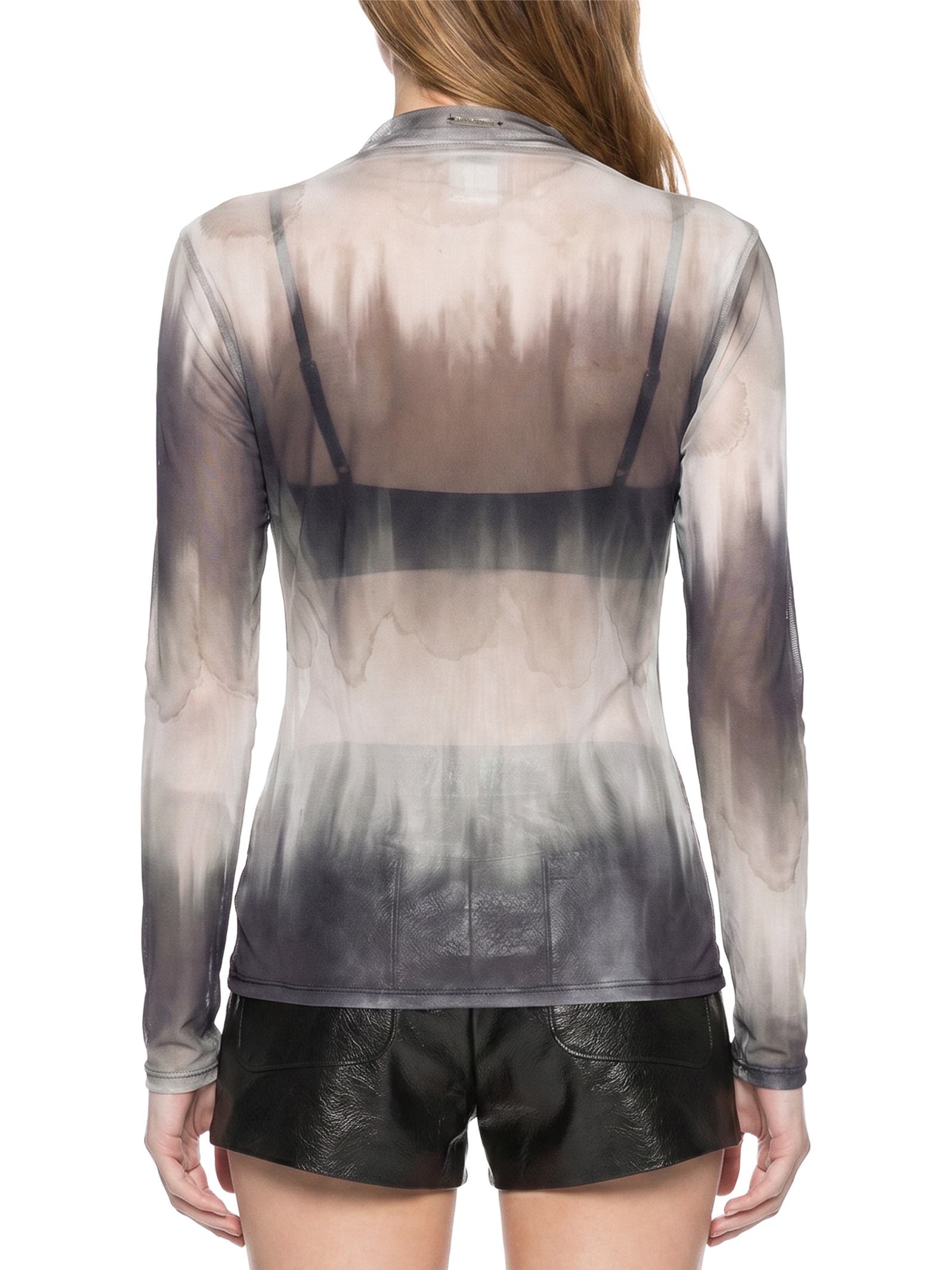 Blusa Feminina Manga Longa Gola Alta Verde Lança Perfume