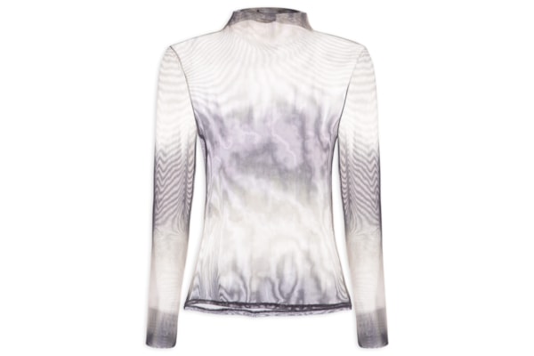 Blusa Feminina Manga Longa Gola Alta - Verde