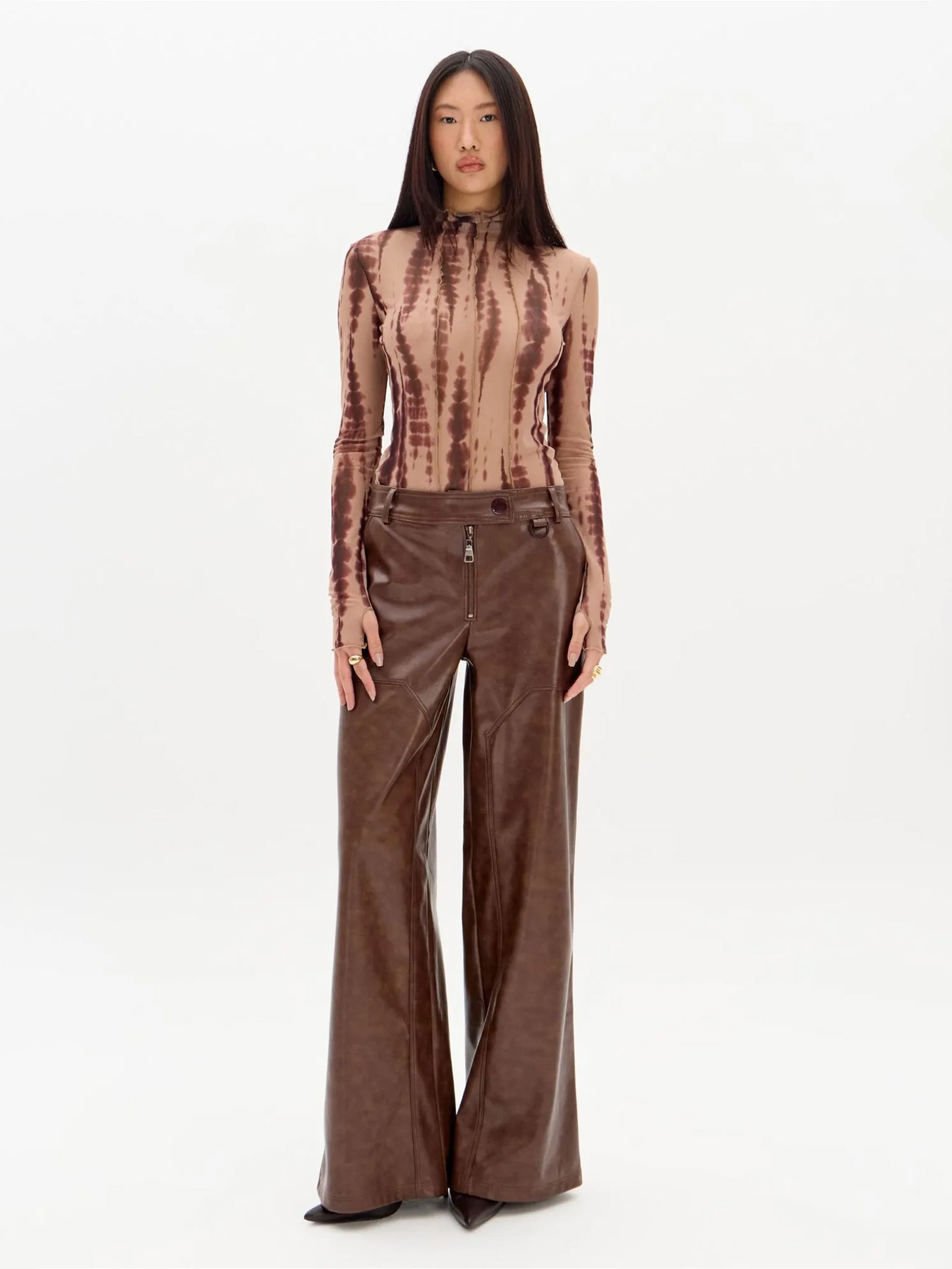 Blusa Feminina Manga Longa Gola Rolê Marrom My Favorite