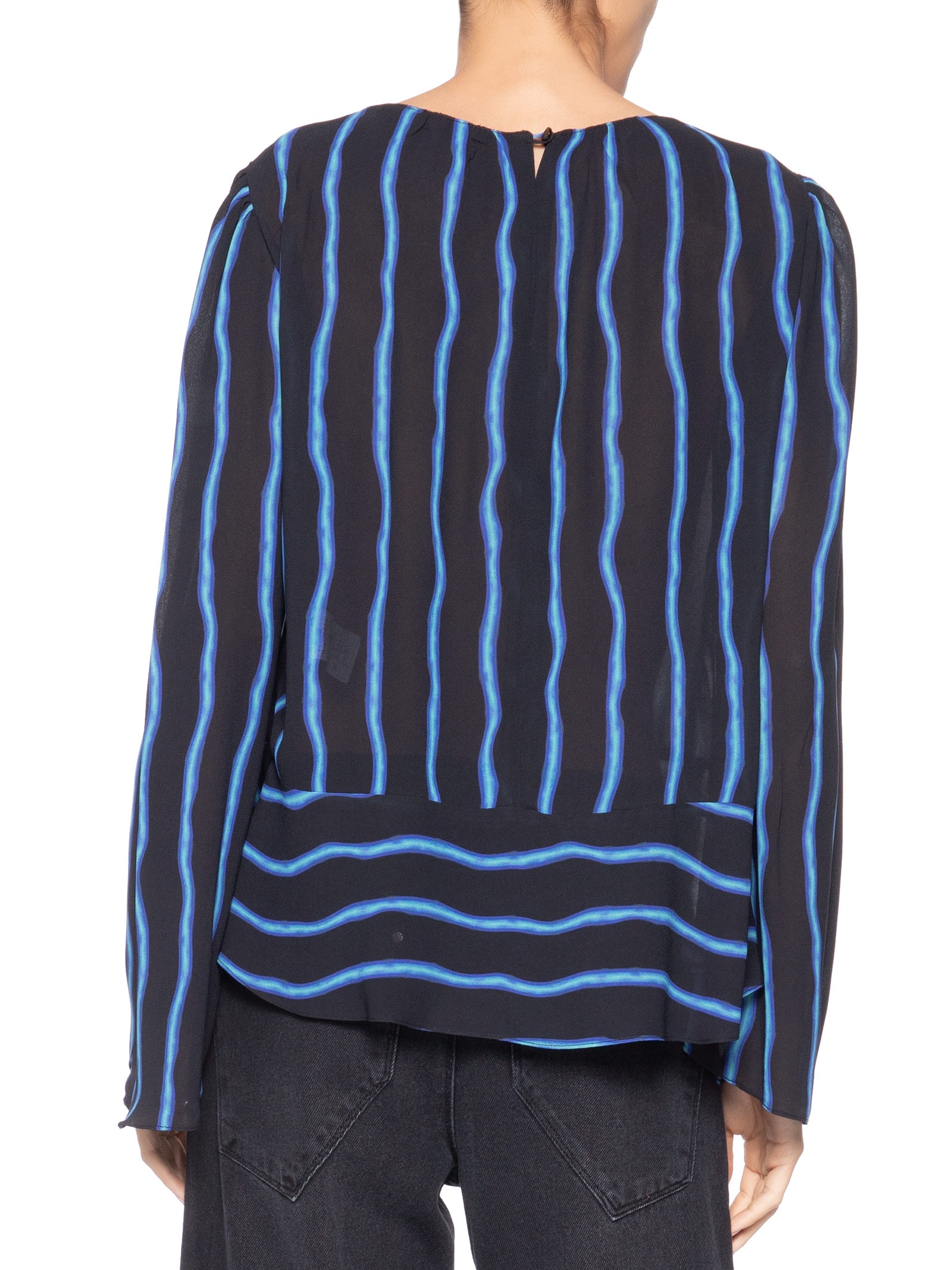 Blusa Feminina Manga Longa Listra Feixe Preto Animale