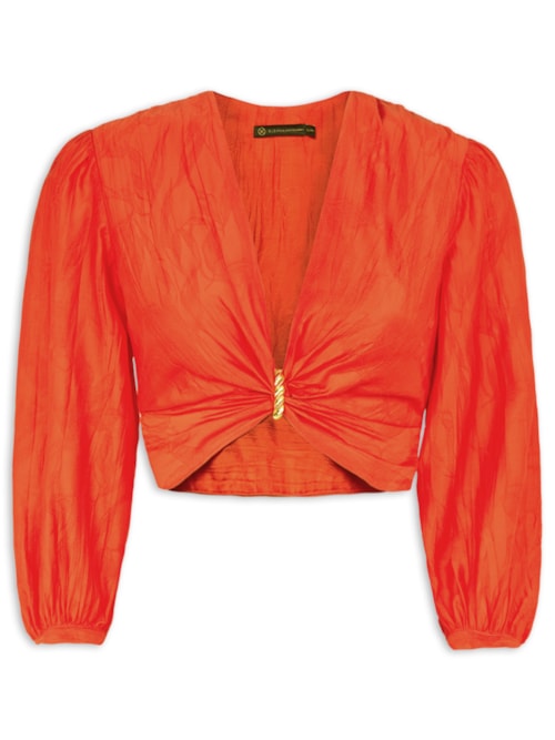 Blusa Feminina Manga Longa Lizzy Detalhe – Vermelho