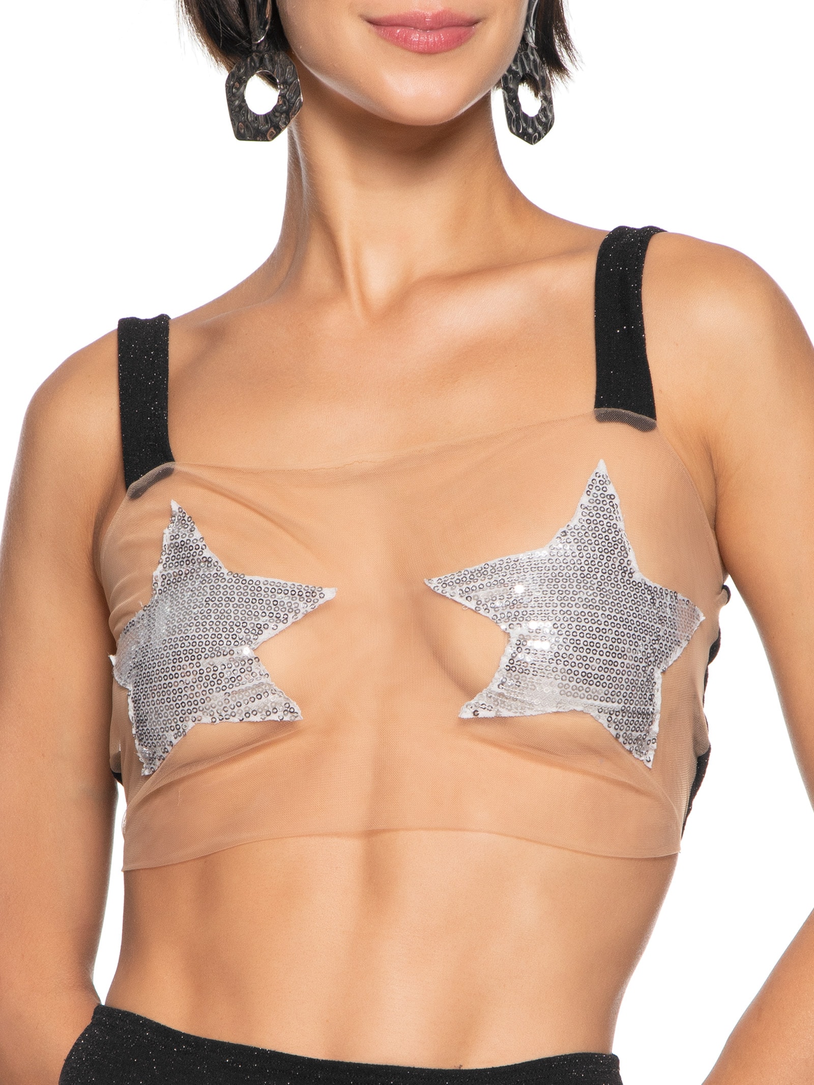 Blusa Feminina Manga Longa Malha Basic Prata Carnavália