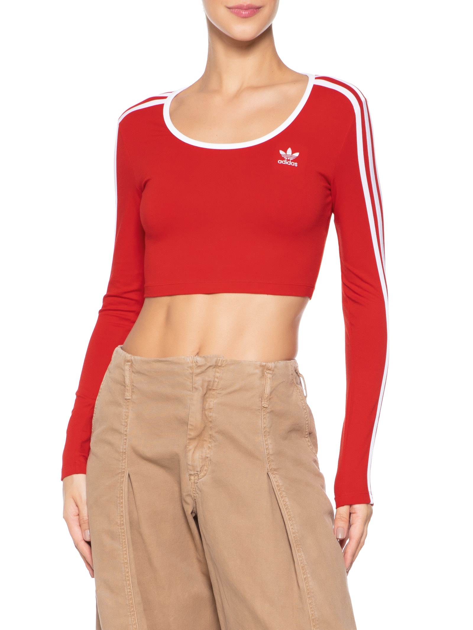 Blusa Feminina Manga Longa Malha Basic Preto  Adidas Originals