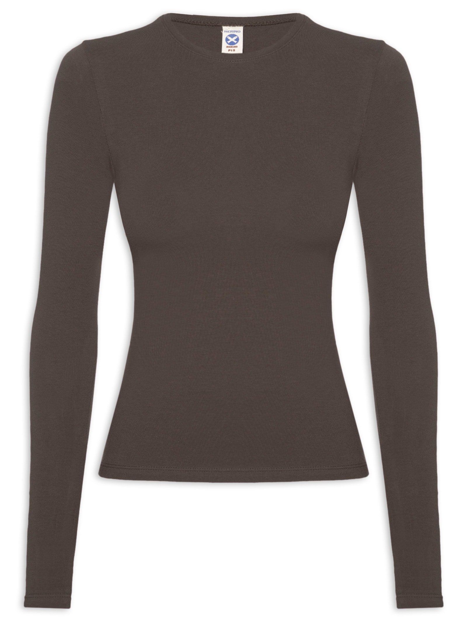 Blusa Feminina Manga Longa Marrom Hering