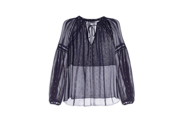 Blusa Feminina Manga Longa Mila - Azul