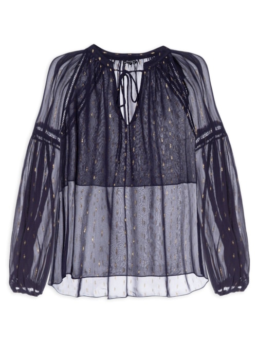 Blusa Feminina Manga Longa Mila – Azul