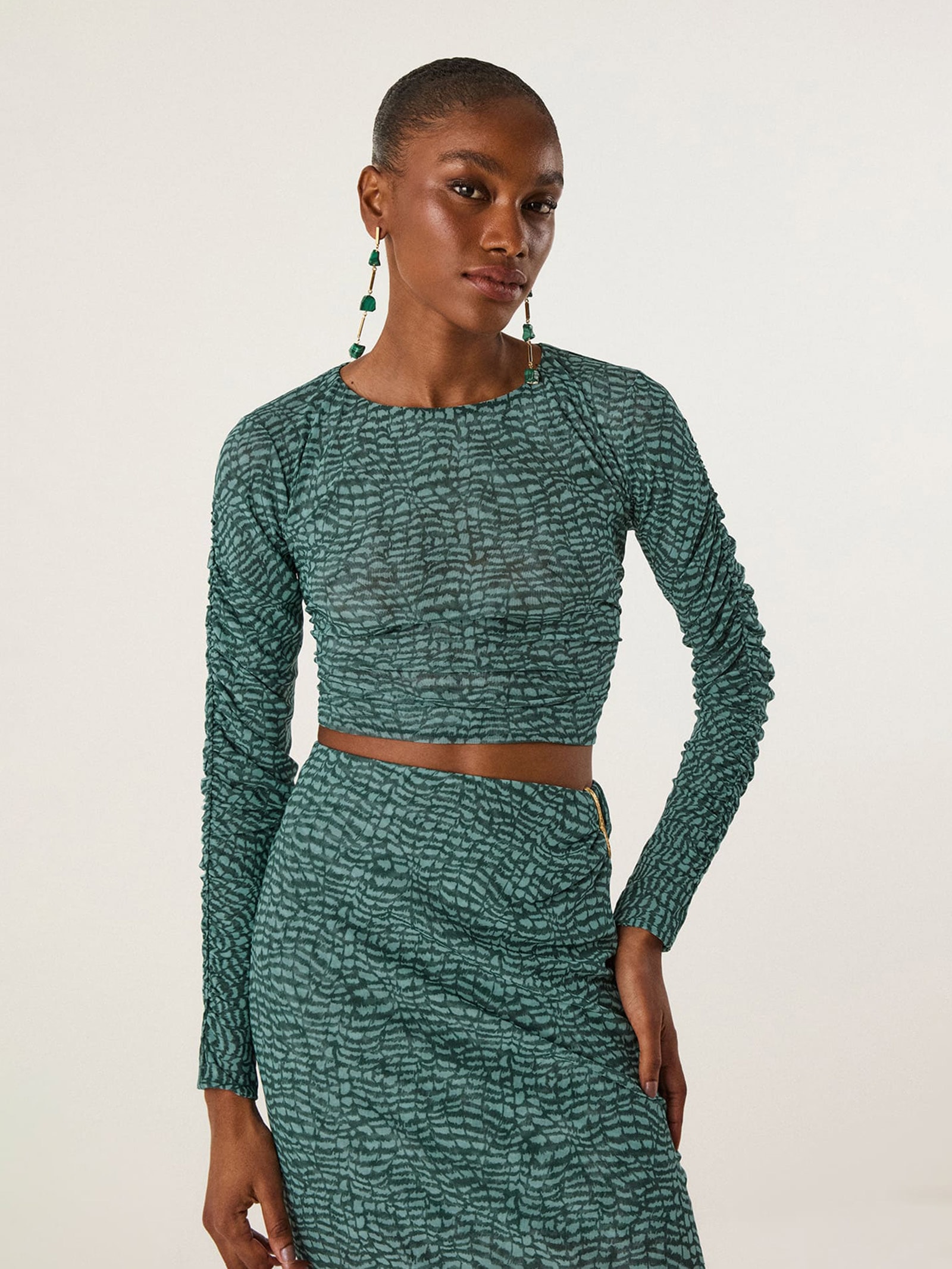 Blusa Feminina Manga Longa Mira Verde Vix
