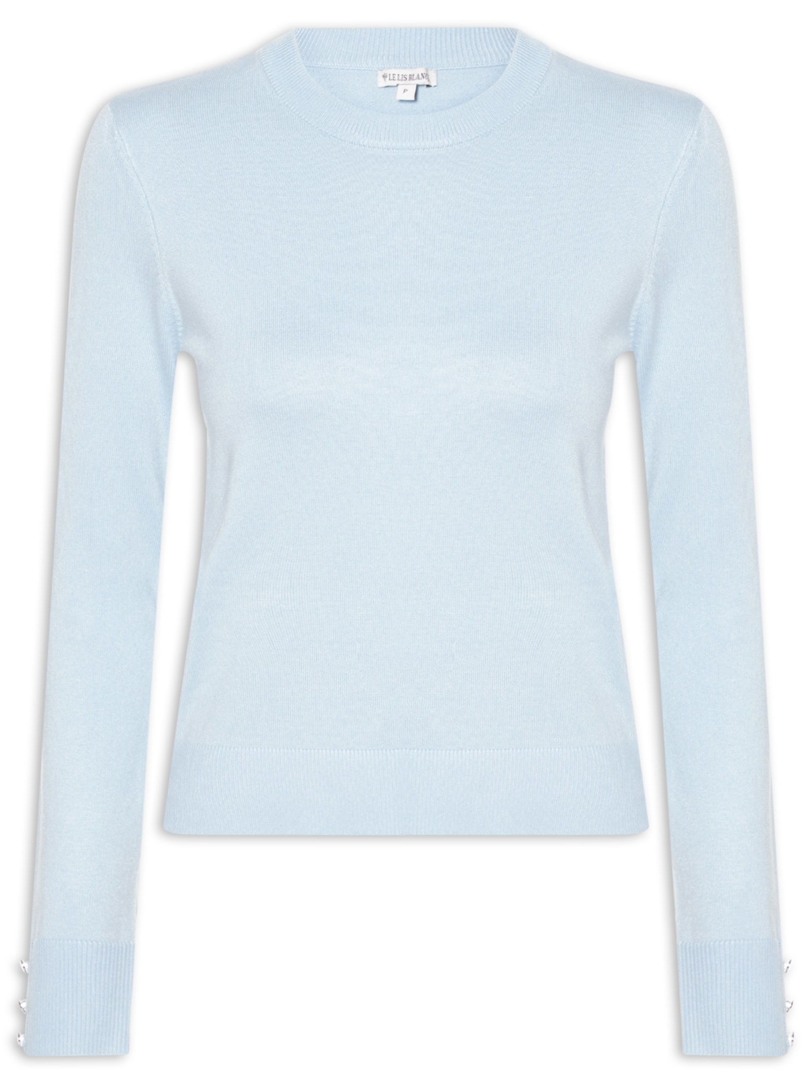 Blusa Feminina Manga Longa Olivia Azul Le Lis