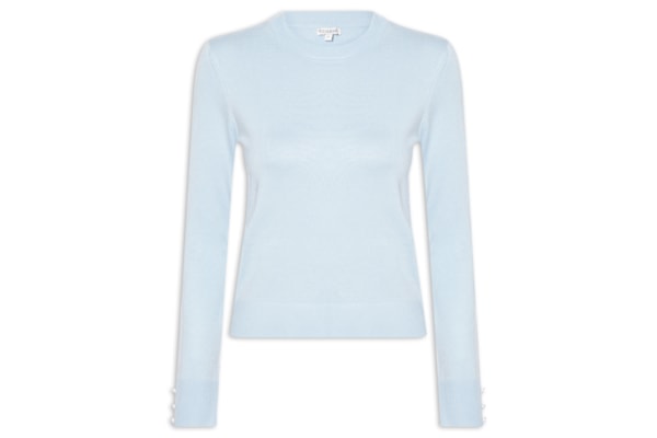 Blusa Feminina Manga Longa Olivia - Azul