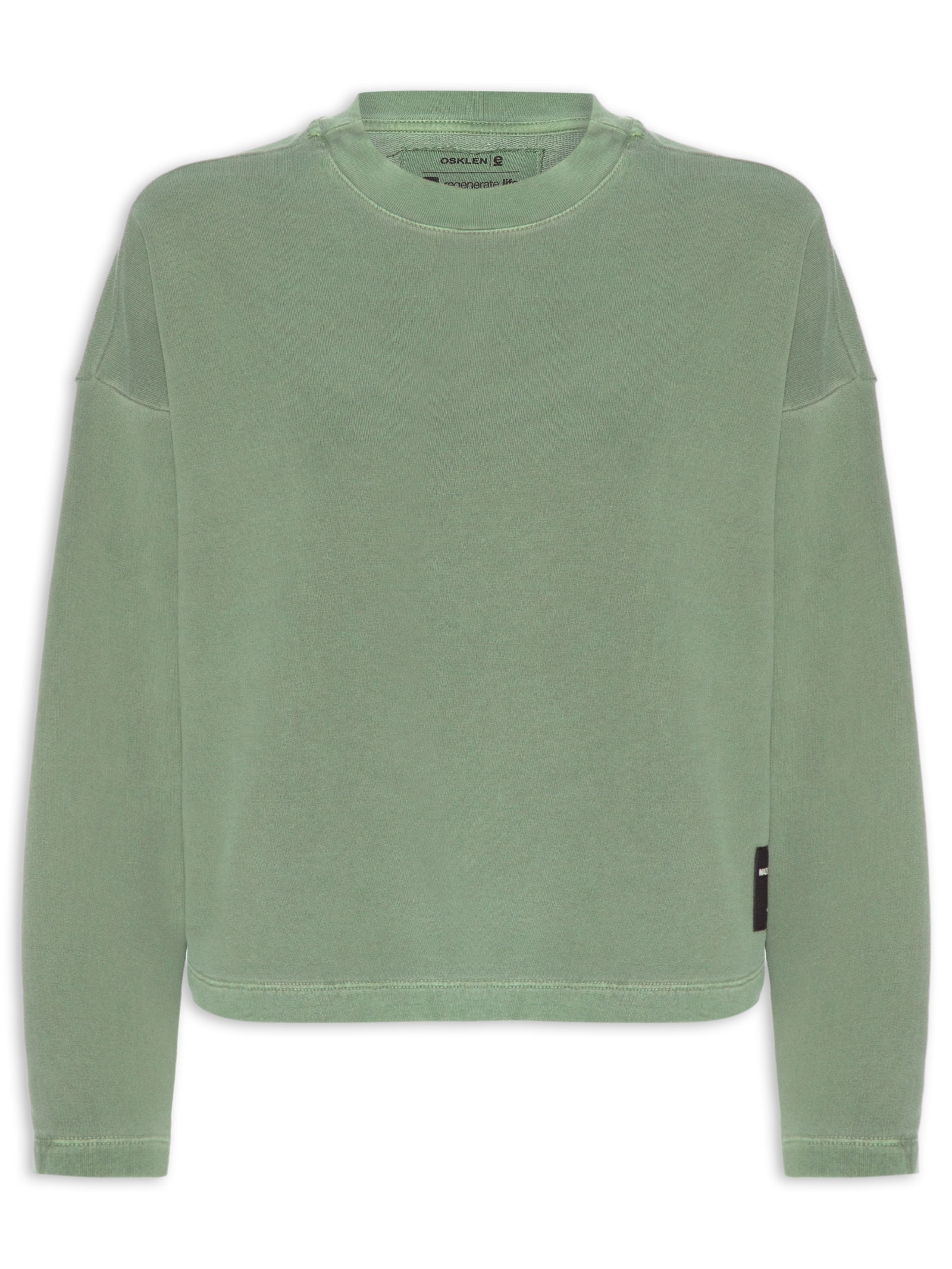 Blusa Feminina Manga Longa Over Color Verde Osklen