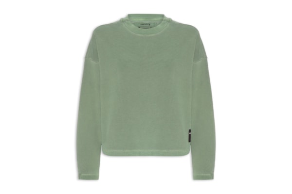 Blusa Feminina Manga Longa Over Color - Verde