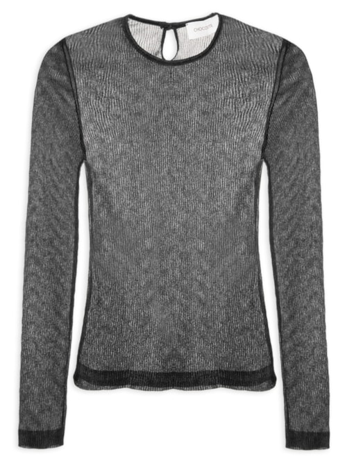 Blusa Feminina Manga Longa - Preto