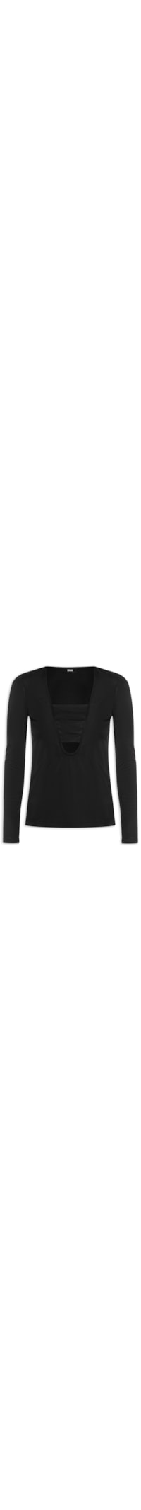 Blusa Feminina Manga Longa - Preto