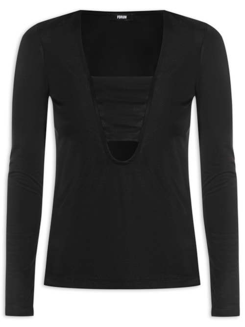 Blusa Feminina Manga Longa – Preto