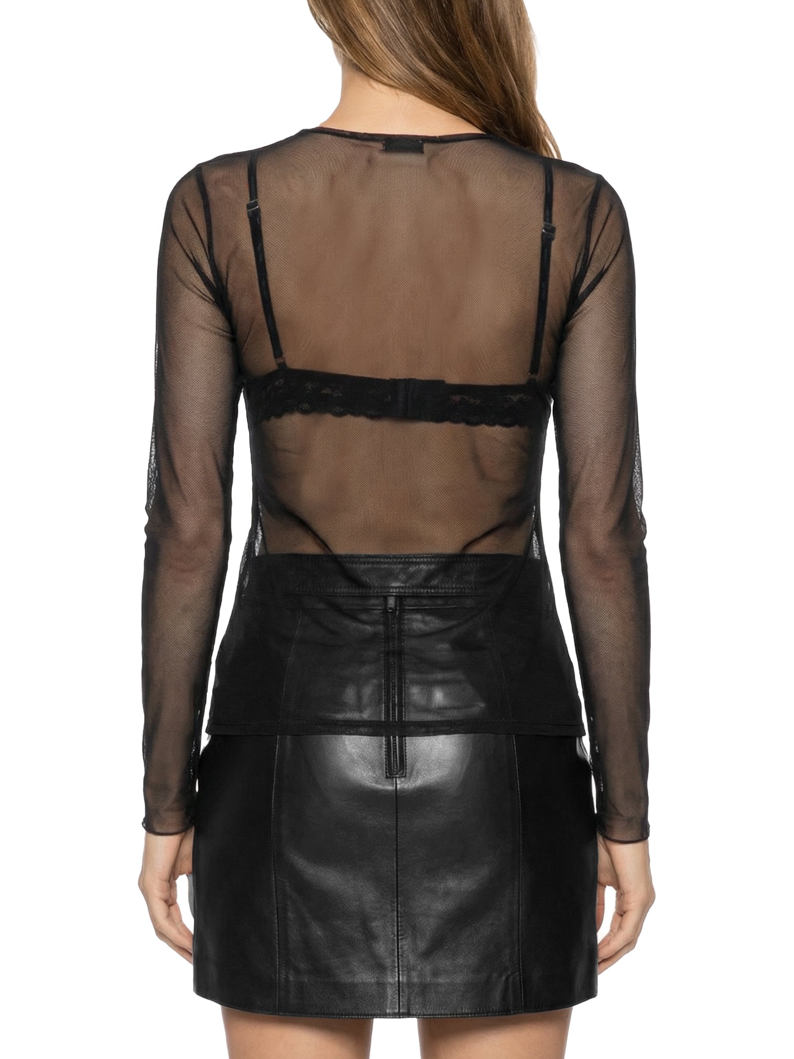 Blusa Feminina Manga Longa Preto Lança Perfume