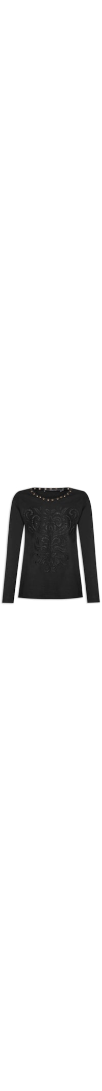Blusa Feminina Manga Longa Rechilieur - Preto