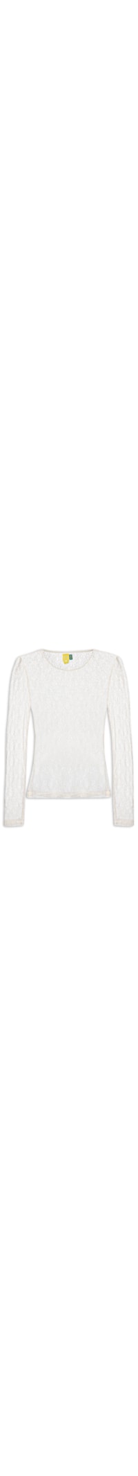 Blusa Feminina Manga Longa Rendinha - Branco