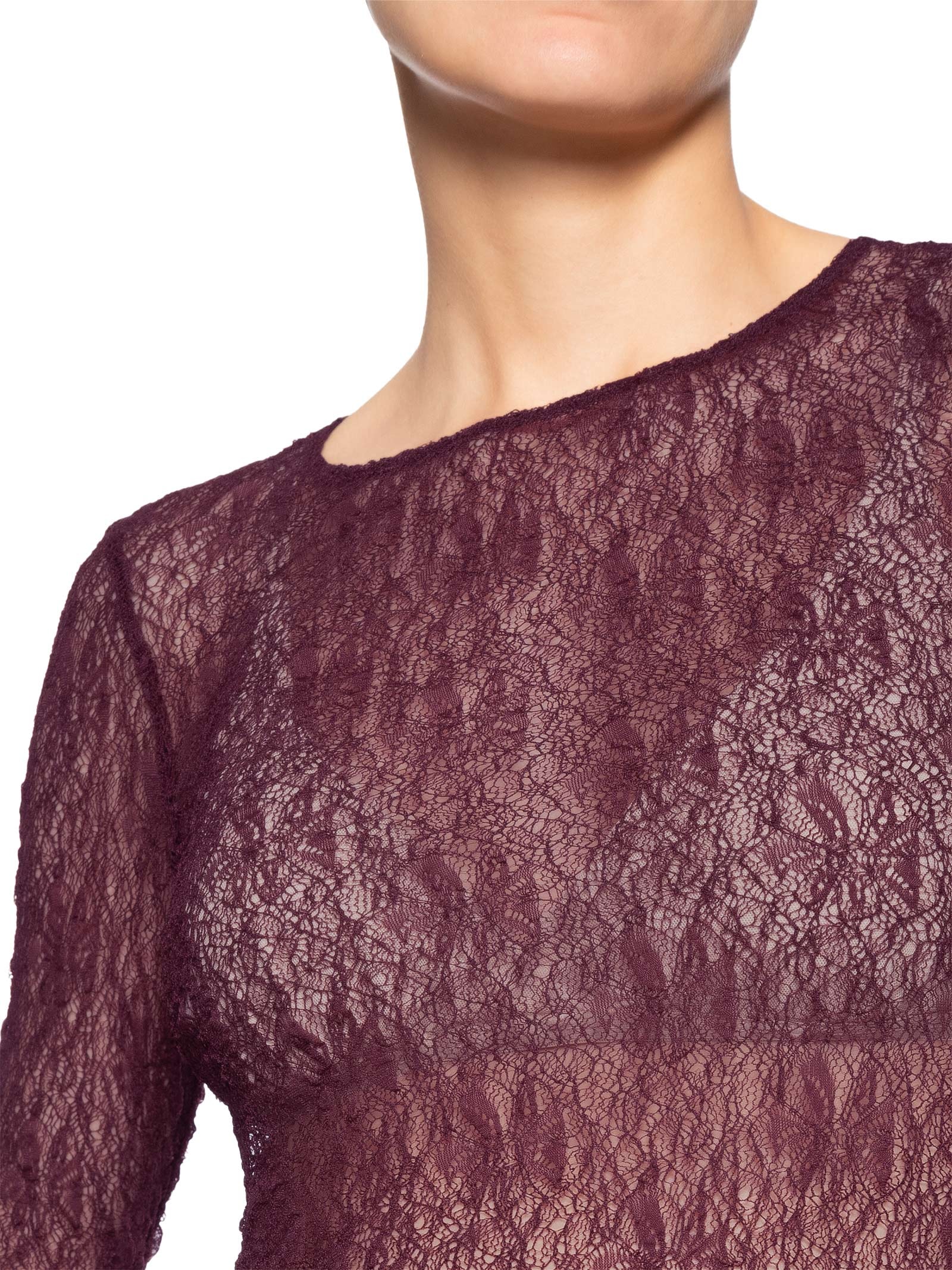 Blusa Feminina Manga Longa Rendinha Roxo Farm