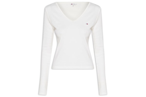 Blusa Feminina Manga Longa Slim Essential - Off White