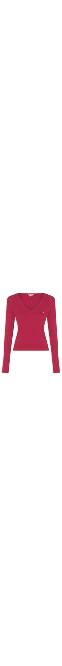 Blusa Feminina Manga Longa Slim Essential - Vermelho