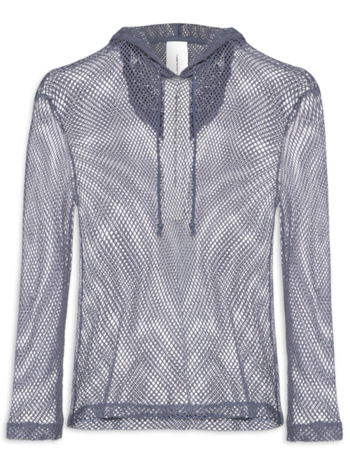 Blusa Feminina Manga Longa Tela Degradê - Azul