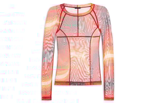 Blusa Feminina Manga Longa Tule Ipanema - Laranja