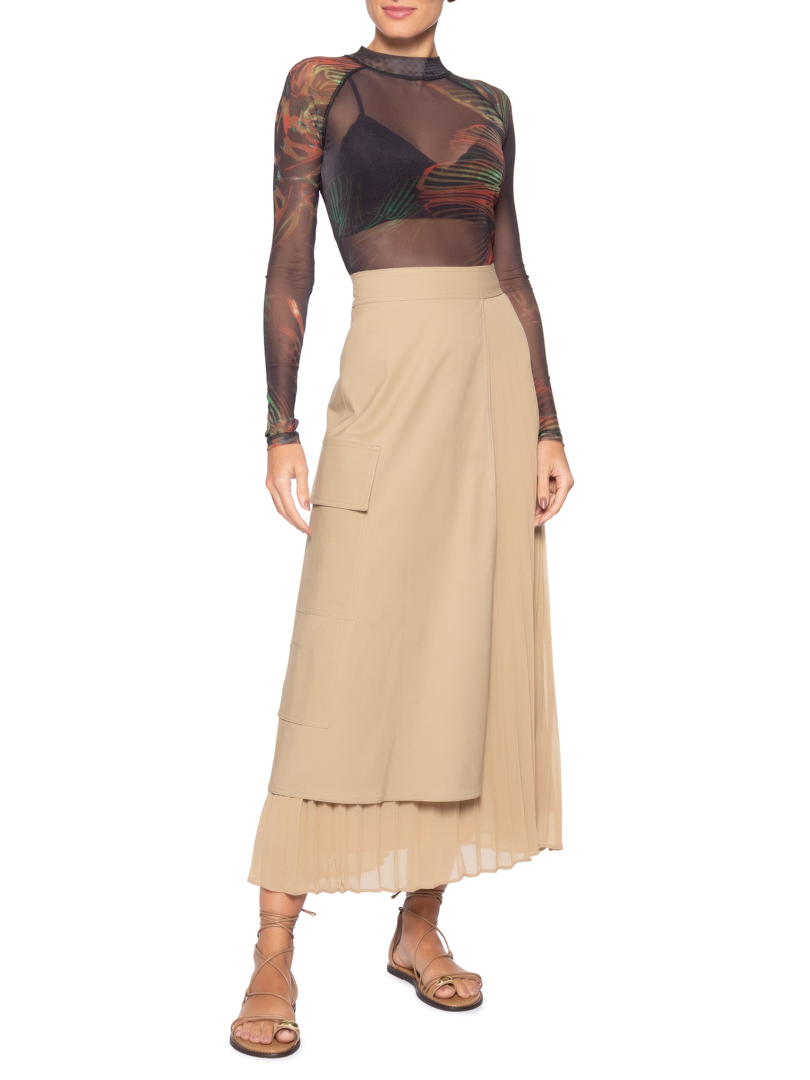 Blusa Feminina Manga Longa Tule Pupa – Preto Osklen