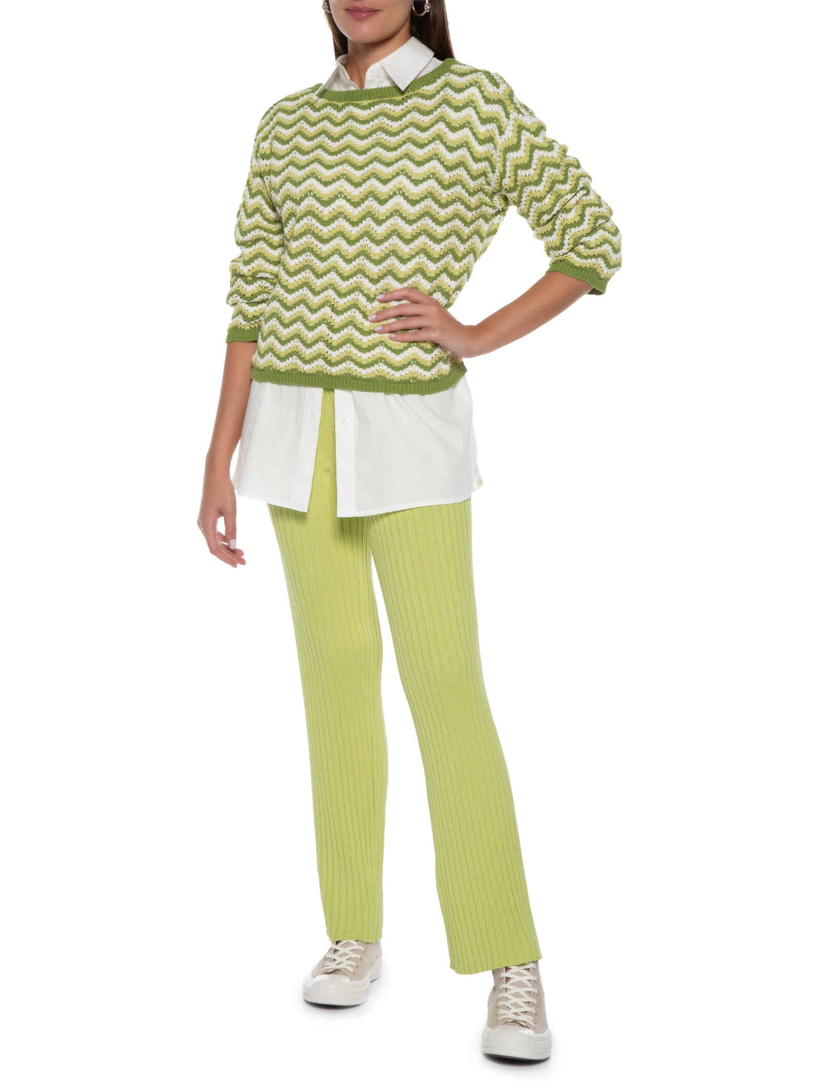 Blusa Feminina Manga Longa Verde Hering