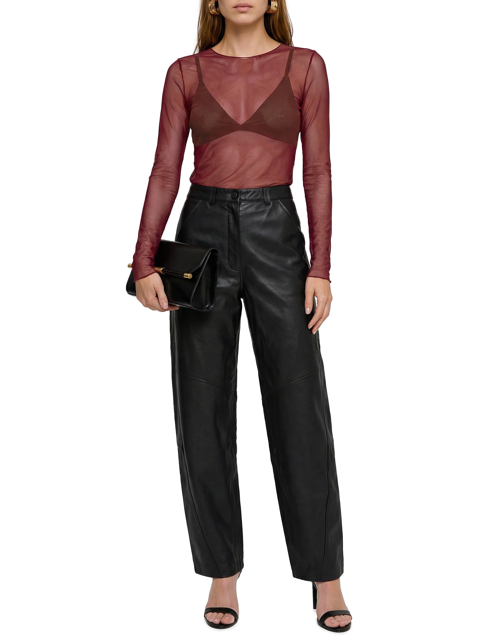 Blusa Feminina Manga Longa Vermelho Lança Perfume