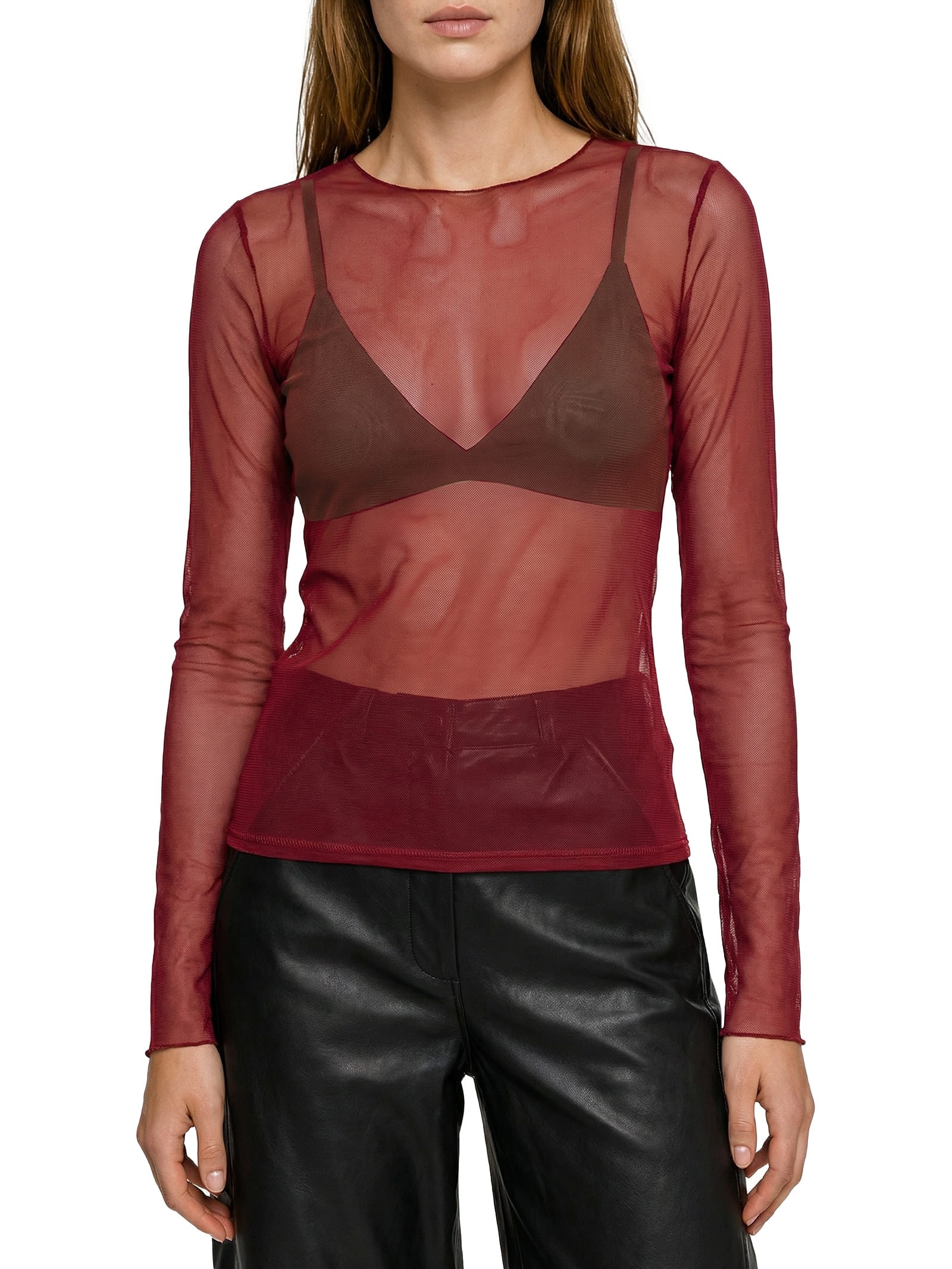 Blusa Feminina Manga Longa Vermelho Lança Perfume