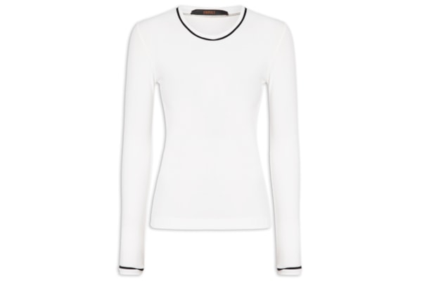 Blusa Feminina Manga Longa Vivos - Branco