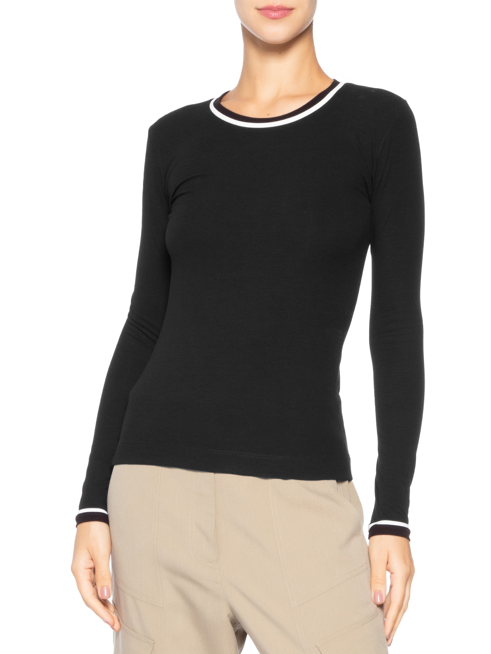 Blusa Feminina Manga Longa Vivos Preto Animale