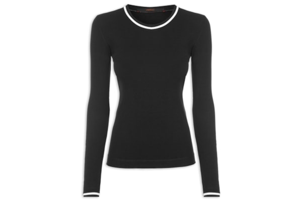 Blusa Feminina Manga Longa Vivos - Preto