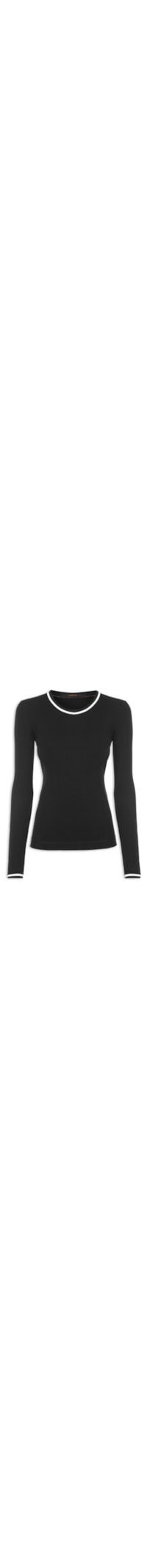 Blusa Feminina Manga Longa Vivos - Preto