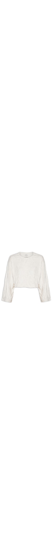 Blusa Feminina Manga Longa Wrinkle Fresh - Off White