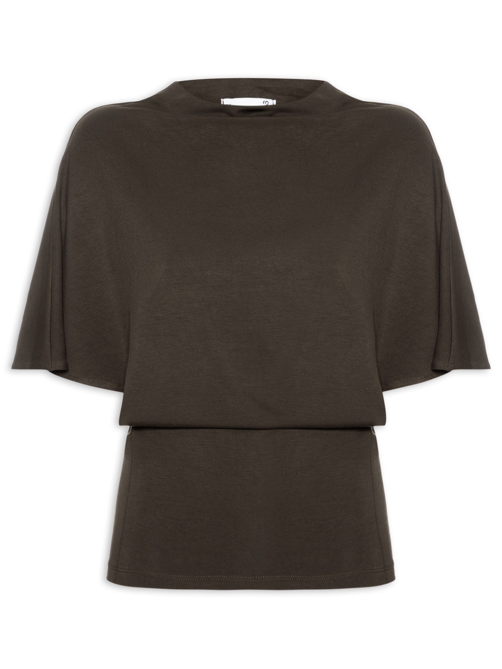 Blusa Feminina Manga Morcego Em Malha Marrom '2Essential