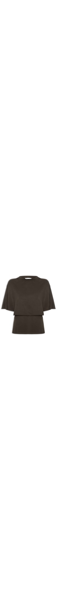 Blusa Feminina Manga Morcego Em Malha - Marrom