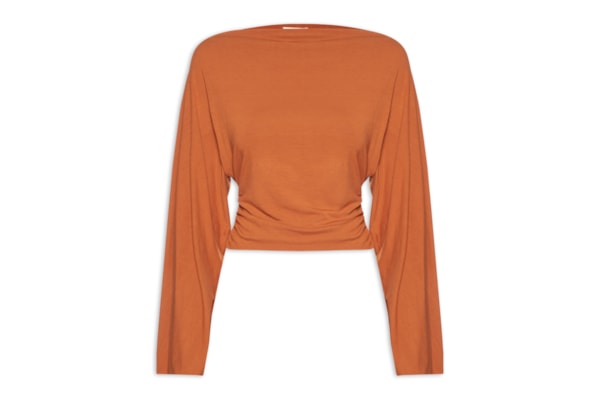 Blusa Feminina Manga Morcego - Marrom