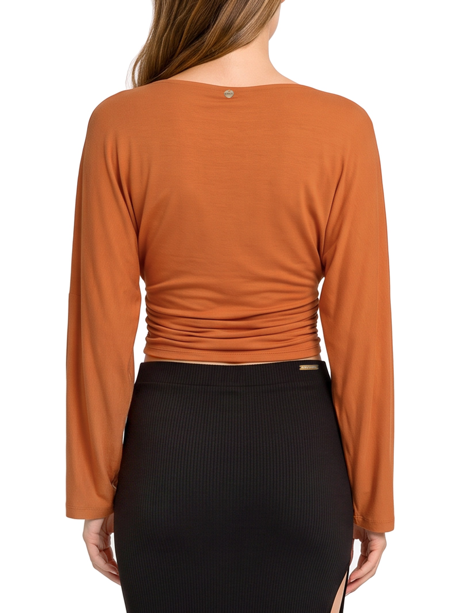 Blusa Feminina Manga Morcego Marrom Lança Perfume