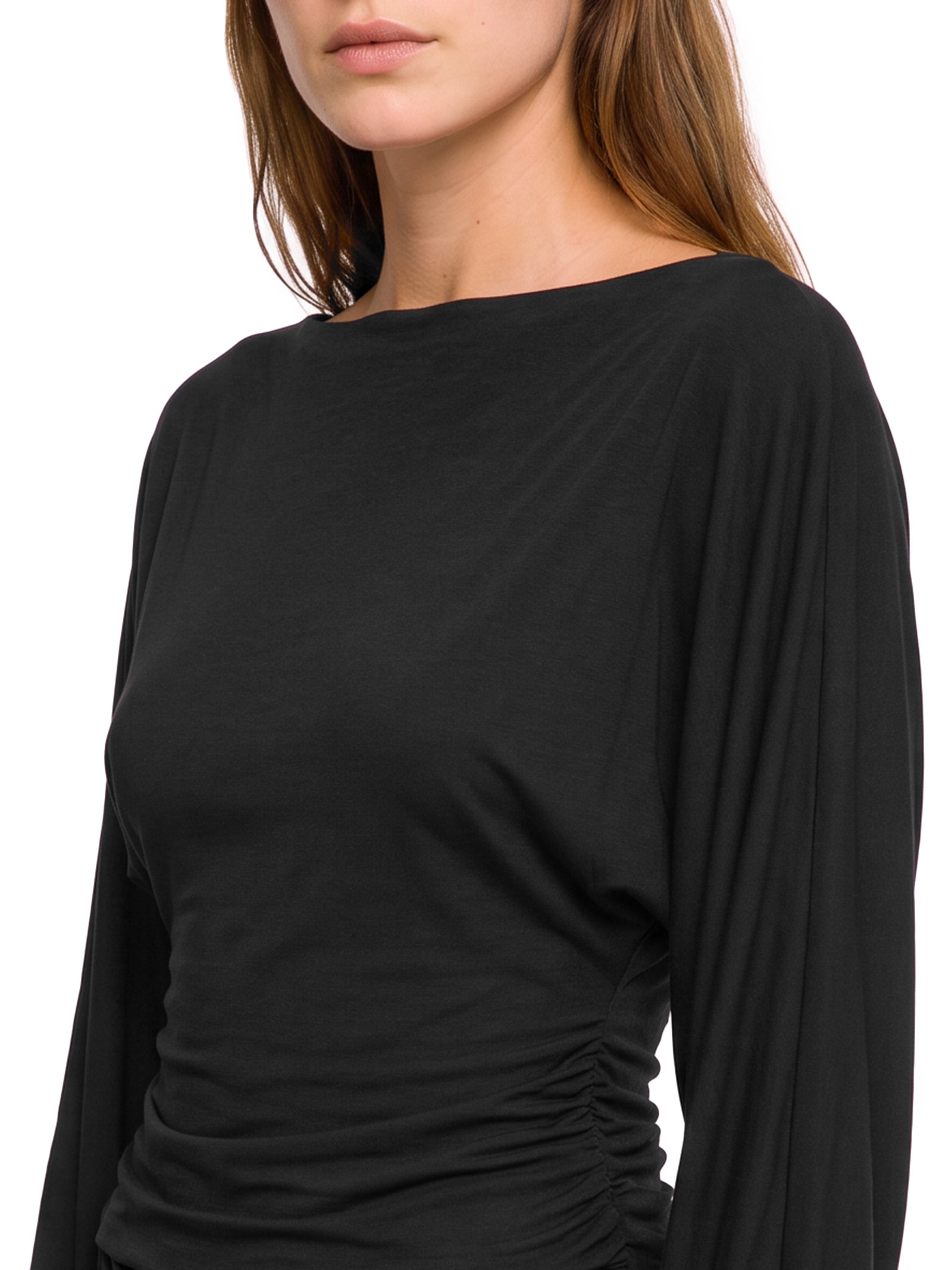 Blusa Feminina Manga Morcego Preto Lança Perfume
