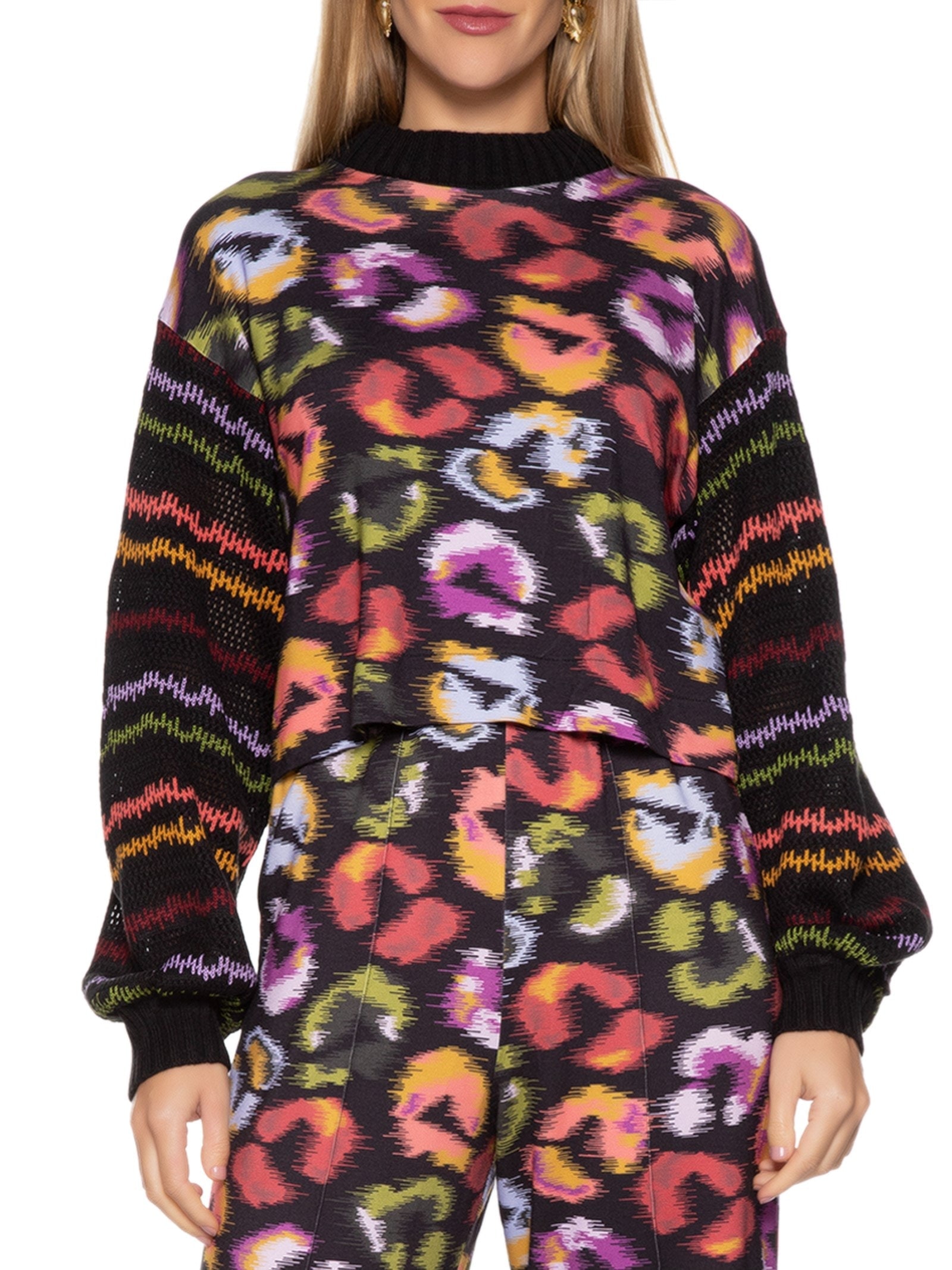 Blusa Feminina Manga Onça De Cor Preto Farm
